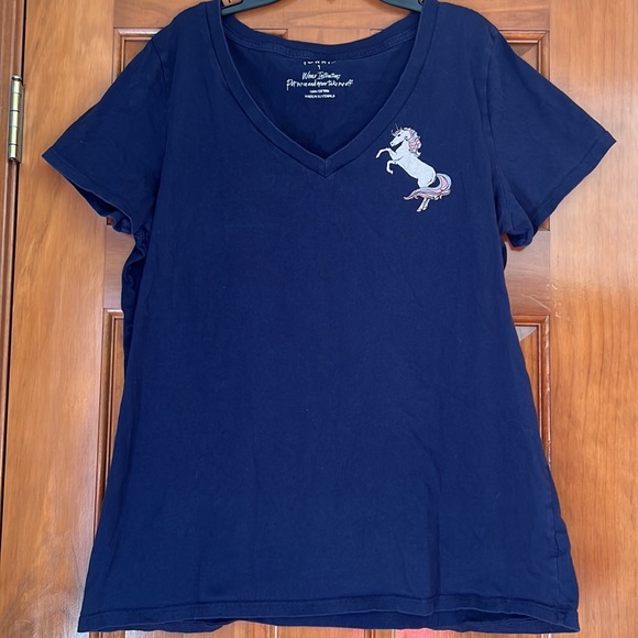 Torrid plus size 1 Unicorn tee navy - Picture 3 of 6
